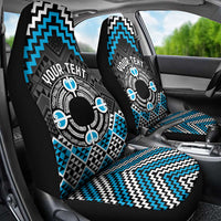 Personalised Aotearoa Niho Taniwha Motif Car Seat Cover Blue Style