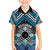 Personalised Aotearoa Niho Taniwha Motif Hawaiian Shirt Blue Style