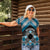 Personalised Aotearoa Niho Taniwha Motif Women Polo Shirt Blue Style