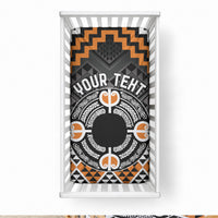 Personalised Aotearoa Niho Taniwha Motif Baby Bed Cover Gold Style LT9 28 × 52 in Gold - Polynesian Pride