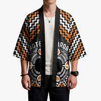 Personalised Aotearoa Niho Taniwha Motif Kimono Gold Style - Polynesian Pride