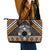 Personalised Aotearoa Niho Taniwha Motif Leather Tote Bag Gold Style