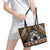 Personalised Aotearoa Niho Taniwha Motif Leather Tote Bag Gold Style