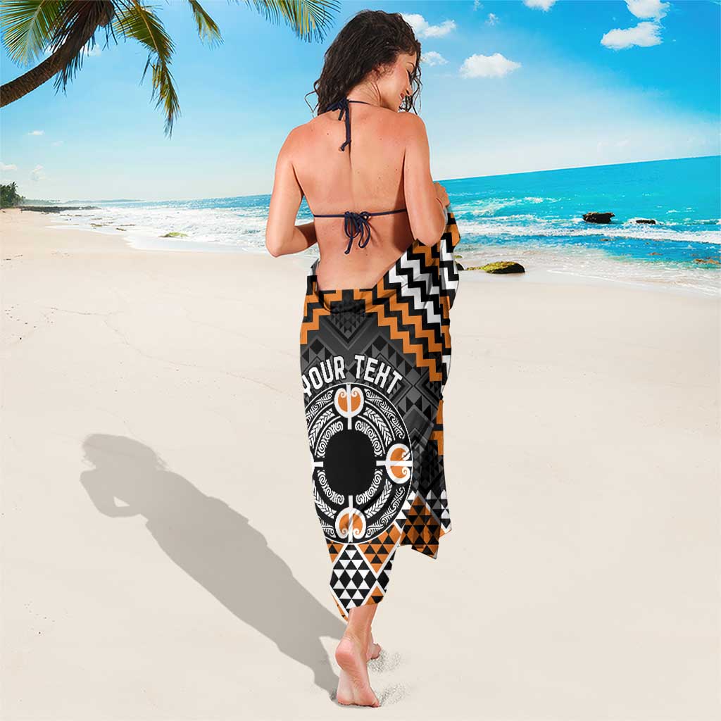 Personalised Aotearoa Niho Taniwha Motif Sarong Gold Style