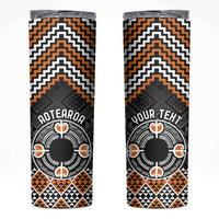Personalised Aotearoa Niho Taniwha Motif Skinny Tumbler Gold Style LT9 Gold - Polynesian Pride