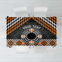 Personalised Aotearoa Niho Taniwha Motif Tablecloth Gold Style