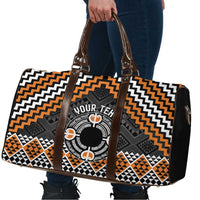 Personalised Aotearoa Niho Taniwha Motif Travel Bag Gold Style - Polynesian Pride