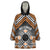 Personalised Aotearoa Niho Taniwha Motif Wearable Blanket Hoodie Gold Style