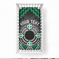 Personalised Aotearoa Niho Taniwha Motif Baby Bed Cover Green Style LT9 28 × 52 in Green - Polynesian Pride