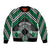 Personalised Aotearoa Niho Taniwha Motif Bomber Jacket Green Style