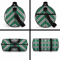 Personalised Aotearoa Niho Taniwha Motif Duffle Bag Green Style LT9 - Polynesian Pride