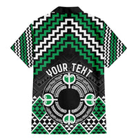 Personalised Aotearoa Niho Taniwha Motif Family Matching Mermaid Dress and Hawaiian Shirt Green Style LT9 - Polynesian Pride