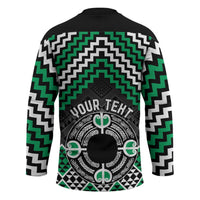 Personalised Aotearoa Niho Taniwha Motif Hockey Jersey Green Style - Polynesian Pride