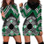 Personalised Aotearoa Niho Taniwha Motif Hoodie Dress Green Style