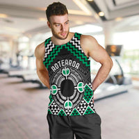 Personalised Aotearoa Niho Taniwha Motif Men Tank Top Green Style