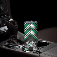 Personalised Aotearoa Niho Taniwha Motif Skinny Tumbler Green Style