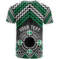 Personalised Aotearoa Niho Taniwha Motif T Shirt Green Style