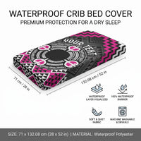 Personalised Aotearoa Niho Taniwha Motif Baby Bed Cover Pink Style LT9 - Polynesian Pride