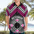 Personalised Aotearoa Niho Taniwha Motif Hawaiian Shirt Pink Style