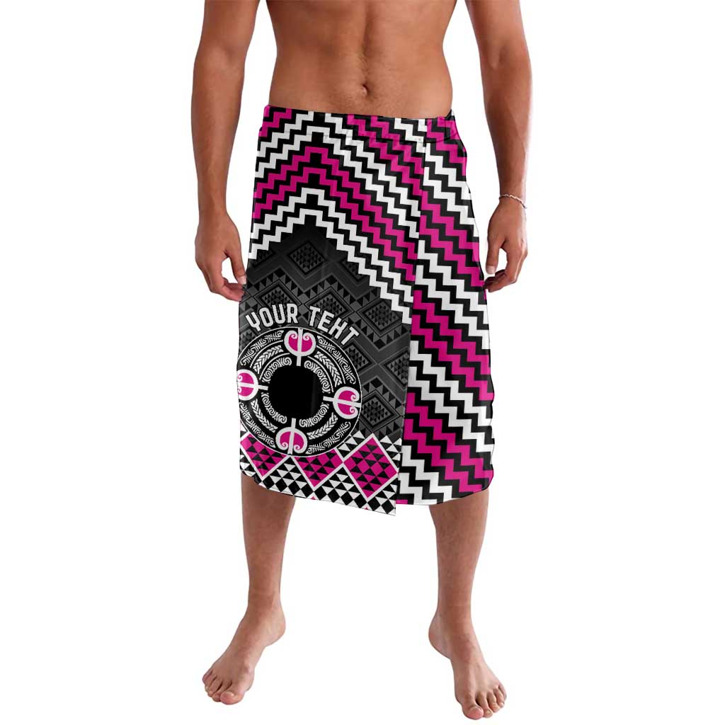 Personalised Aotearoa Niho Taniwha Motif Lavalava Pink Style
