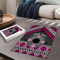 Personalised Aotearoa Niho Taniwha Motif Puzzle Pink Style - Polynesian Pride