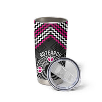 Personalised Aotearoa Niho Taniwha Motif Tumbler Cup Pink Style