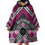 Personalised Aotearoa Niho Taniwha Motif Wearable Blanket Hoodie Pink Style
