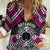 Personalised Aotearoa Niho Taniwha Motif Women Casual Shirt Pink Style