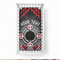 Personalised Aotearoa Niho Taniwha Motif Baby Bed Cover Red Style LT9 28 × 52 in Red - Polynesian Pride