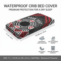 Personalised Aotearoa Niho Taniwha Motif Baby Bed Cover Red Style LT9 - Polynesian Pride
