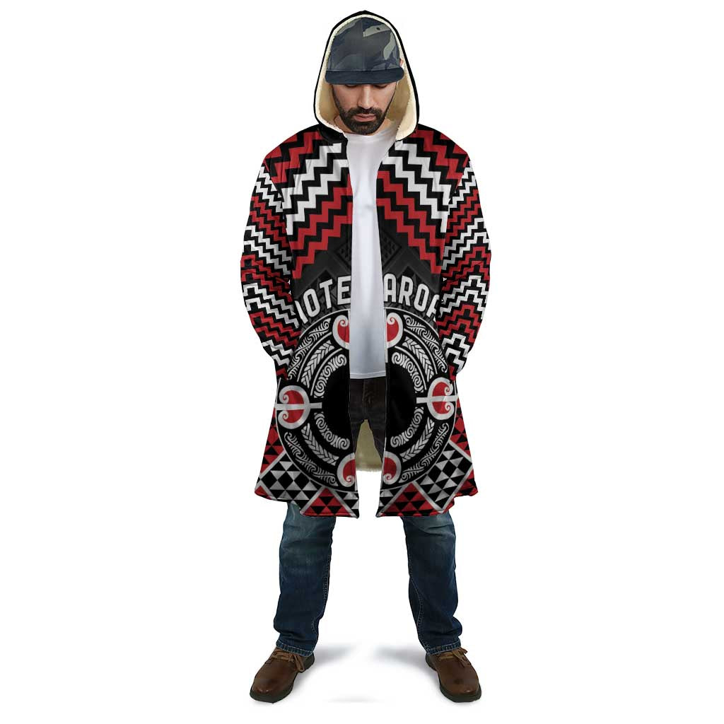 Personalised Aotearoa Niho Taniwha Motif Cloak Red Style - Polynesian Pride