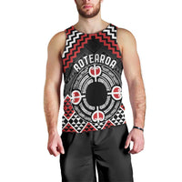 Personalised Aotearoa Niho Taniwha Motif Men Tank Top Red Style