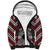Personalised Aotearoa Niho Taniwha Motif Sherpa Hoodie Red Style