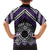 Personalised Aotearoa Niho Taniwha Motif Hawaiian Shirt Violet Style