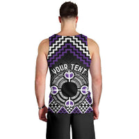 Personalised Aotearoa Niho Taniwha Motif Men Tank Top Violet Style
