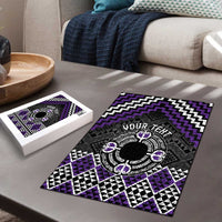 Personalised Aotearoa Niho Taniwha Motif Puzzle Violet Style - Polynesian Pride