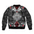 Black Aotearoa Tanilo Motif Bomber Jacket Vintage Maori New Zealand Tribal Art Pattern