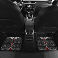 Black Aotearoa Taniko Motif Car Mats Vintage Maori New Zealand Tribal Art Pattern