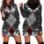 Black Aotearoa Tanilo Motif Hoodie Dress Vintage Maori New Zealand Tribal Art Pattern