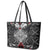 Black Aotearoa Taniko Motif Leather Tote Bag Vintage Maori New Zealand Tribal Art Pattern