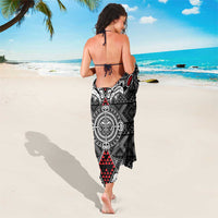 Black Aotearoa Taniko Motif Sarong Vintage Maori New Zealand Tribal Art Pattern