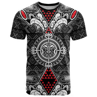 Black Aotearoa Tanilo Motif T Shirt Vintage Maori New Zealand Tribal Art Pattern
