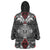 Black Aotearoa Tanilo Motif Wearable Blanket Hoodie Vintage Maori New Zealand Tribal Art Pattern
