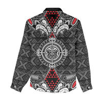 Black Aotearoa Tanilo Motif Women Casual Shirt Vintage Maori New Zealand Tribal Art Pattern LT9 - Polynesian Pride