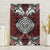 Red Aotearoa Taniko Motif Canvas Wall Art Vintage Maori New Zealand Tribal Art Pattern