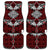 Red Aotearoa Taniko Motif Car Mats Vintage Maori New Zealand Tribal Art Pattern