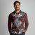 Red Aotearoa Tanilo Motif Long Sleeve Polo Shirt Vintage Maori New Zealand Tribal Art Pattern