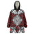 Red Aotearoa Tanilo Motif Wearable Blanket Hoodie Vintage Maori New Zealand Tribal Art Pattern