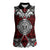 Red Aotearoa Tanilo Motif Women Sleeveless Polo Shirt Vintage Maori New Zealand Tribal Art Pattern