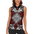 Red Aotearoa Tanilo Motif Women Sleeveless Polo Shirt Vintage Maori New Zealand Tribal Art Pattern